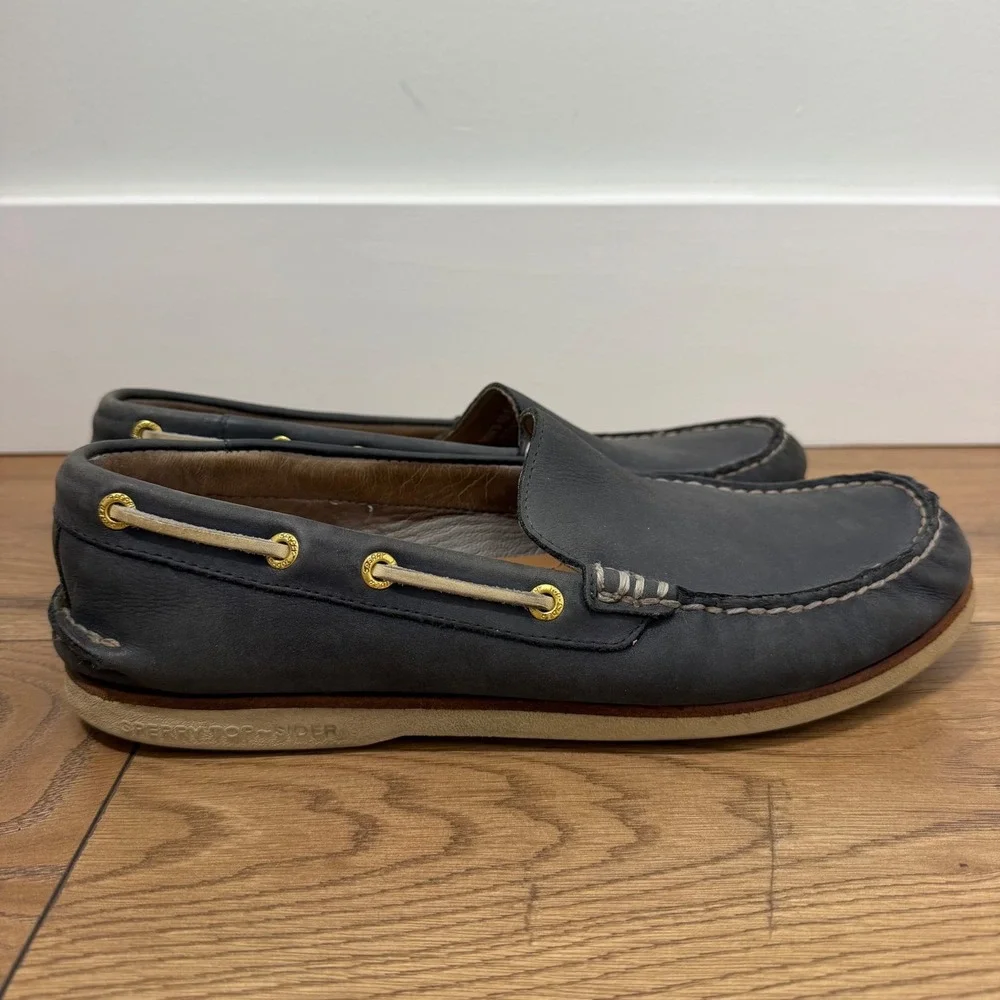 Sperry Top-Sider Flag Ltd Boat Shoes 10.5 Navy Leather Mens Loafers Deck